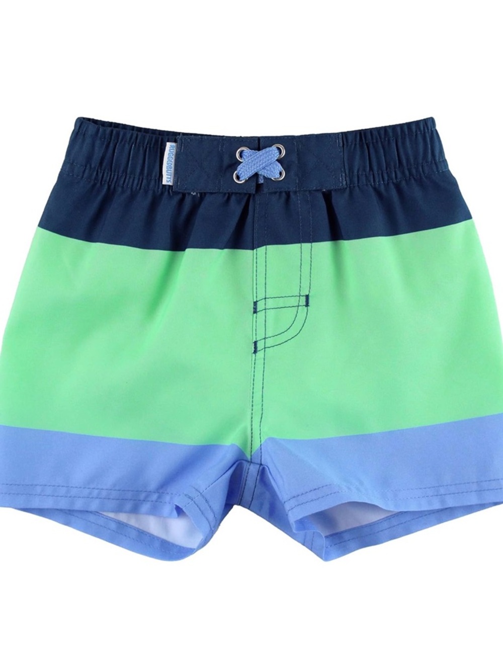 RUGGEDBUTTS Boys UPF50+ Sun Protection Striped Color Block Swim Trunks